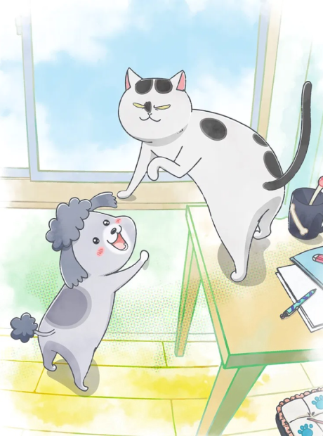 Poster für Inu to Neko Docchi mo Katteru to Mainichi Tanoshii