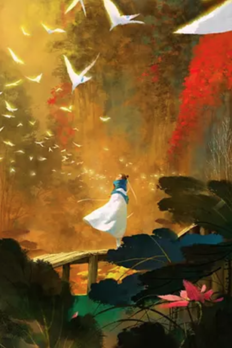 Poster Valley of White Birds
